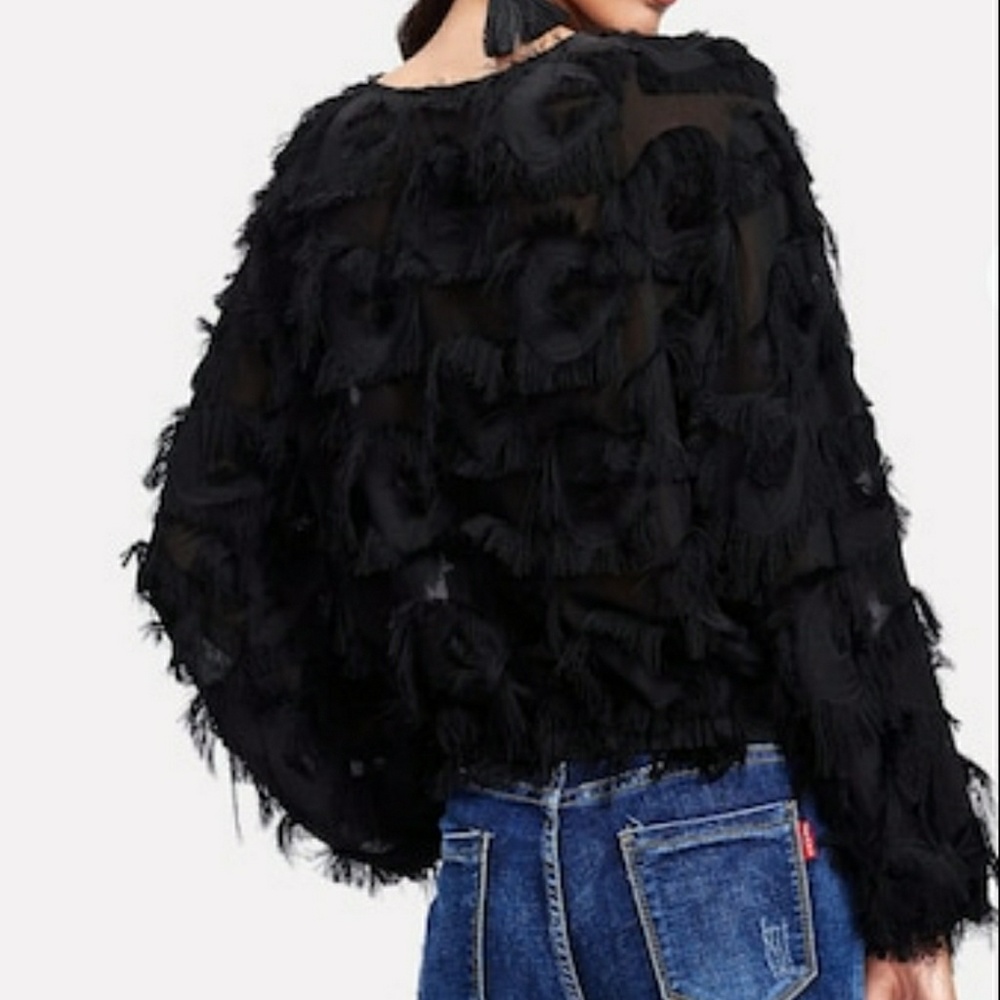 LAST ONE! Fabulous Eyelash Fringe Top - Picture 3 of 7